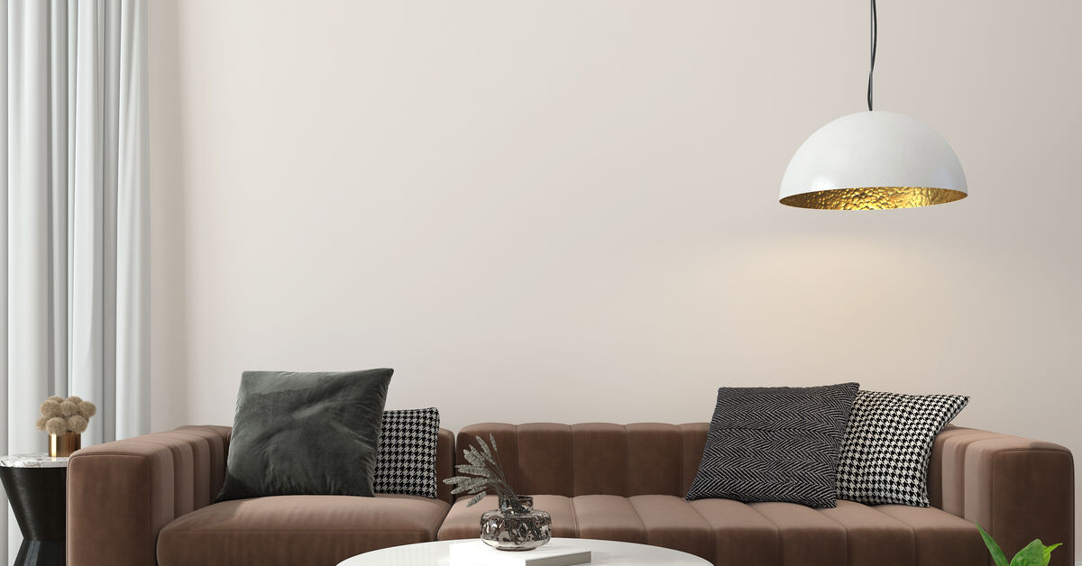 Bright room with clean ceiling light