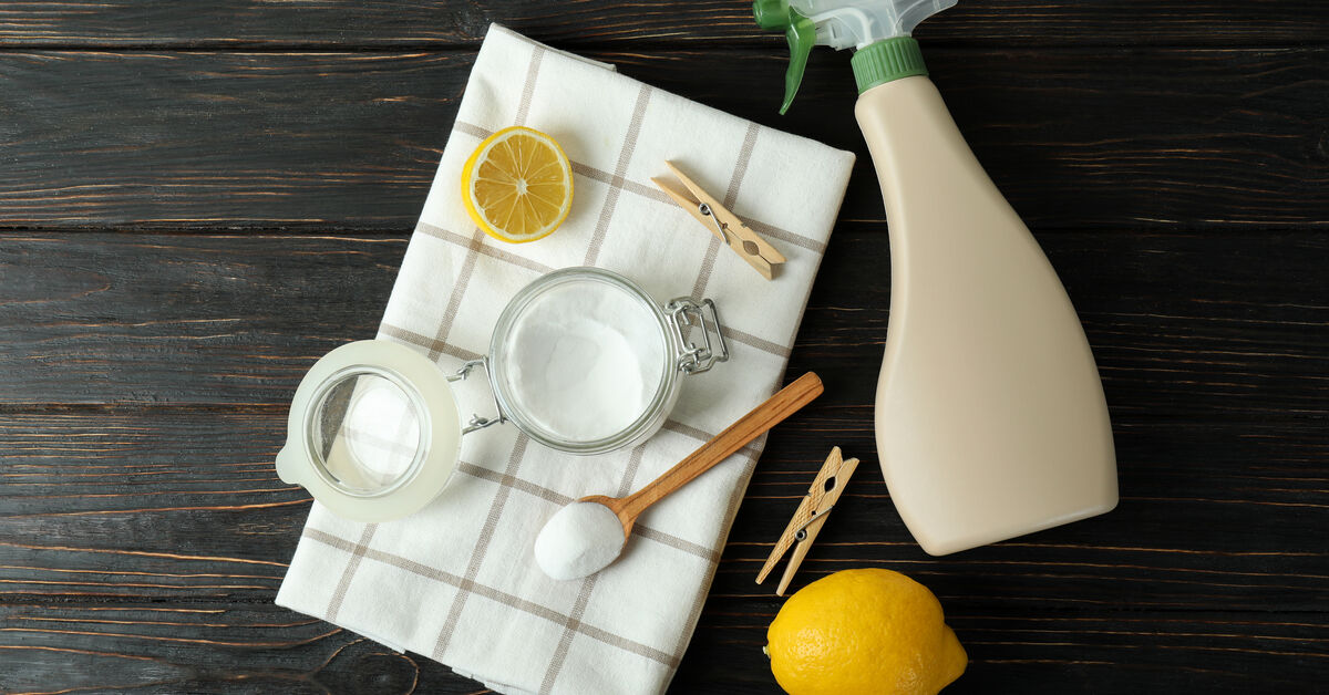 Baking soda and spray bottle